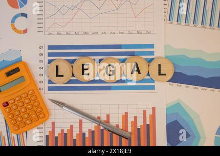 Legal Advice word written on wood block. Stock Photo
