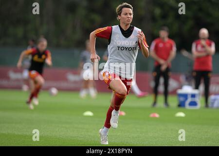 Rome, Italy. 15th April 2024, Stadio Tre Fontane, Roma, Italy; Serie A Women - Scudetto Poule -Football; Roma versus Juventus;Valentina Giacinti of AS Roma during training session Credit: Roberto Ramaccia/Alamy Live News Stock Photo