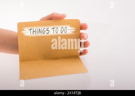 Things to do  as a memo list in view Stock Photo