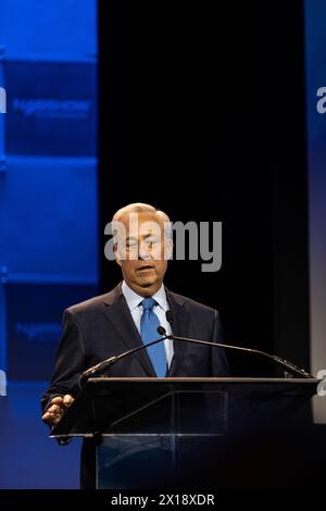 LAS VEGAS, Nevada Perry Sook speaking at NAB 2024 at Lass Vegas