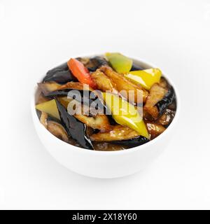 Stir Fried Eggplant, Potato and Pepper, Di San Xian Stock Photo