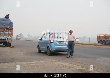 Dibash Banerjee. Mechanical engineer and successful Indian businessman. National Highway 16, Singur, Hooghly, West Bengal, India. Stock Photo