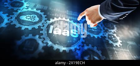 IaaS. Infrastructure as a Service. Providing resources to third-party companies Stock Photo