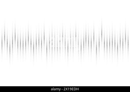 Grainy dotted striped pattern. Noisy stipple vector texture. Sound wave gradient background with grunge effect. Halftone spray abstract border. Stock Vector