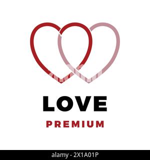 Love Connect Icon Vector Logo Template Illustration Design Stock Vector