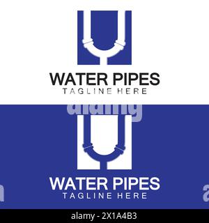 Water Pipes logo icon design template - Vector Stock Vector