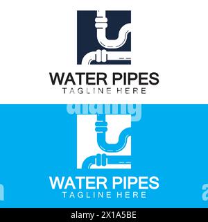 Water Pipes logo icon design template - Vector Stock Vector