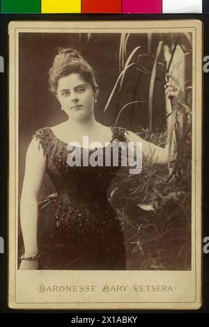 Mary Vetsera, The baroness in the evening dress with Cul de Paris., 1887 - 18870101 PD0211 - Rechteinfo: Rights Managed (RM) Stock Photo