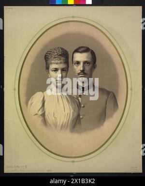 Marie Valerie, Archduchess of Austria and Franz Salvator, Archduke of Austria Tuscany, print image of a drawing, - 19300101 PD24486 - Rechteinfo: Rights Managed (RM) Stock Photo