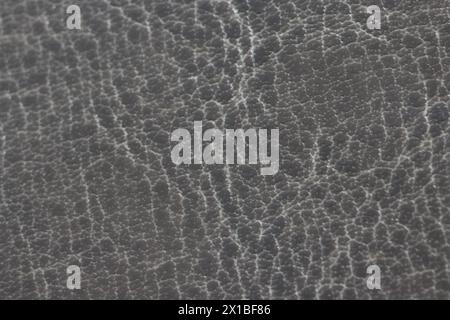 Beautiful grey leather as background, above view Stock Photo