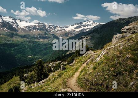 Alpine panorama during the summer in the South Tyrol Stock Photo