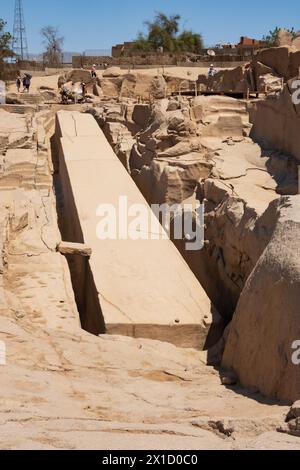 unfinished Obelisk, Aswan, Egypt Stock Photo