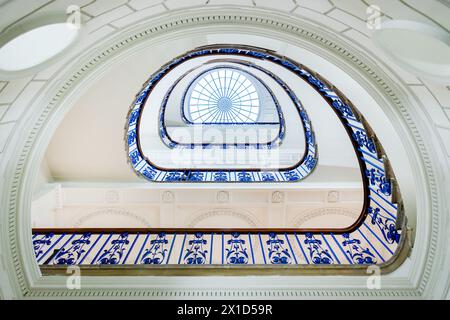 Spiral staircase at the Courtauld gallery, Somerset House, London, UK Stock Photo