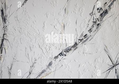 Beautiful light  background texture with black and grey lines. Abstract background from plaster on wall Stock Photo