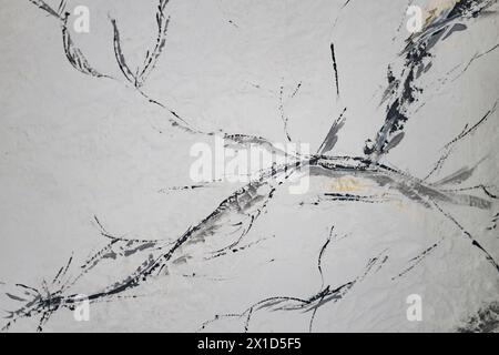 Beautiful light  background texture with black and grey lines. Abstract background from plaster on wall Stock Photo