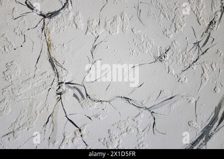 Beautiful light  background texture with black and grey lines. Abstract background from plaster on wall Stock Photo