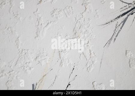 Beautiful light  background texture with black and grey lines. Abstract background from plaster on wall Stock Photo