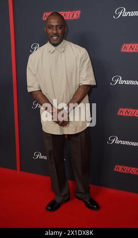 Idris Elba attends the world premiere of Paramount+ series Knuckles, at the Odeon Luxe, Leicester Square, London. Picture date: Tuesday April 16, 2024. Stock Photo