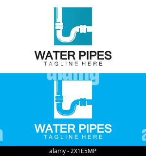 Water Pipes logo icon design template - Vector Stock Vector