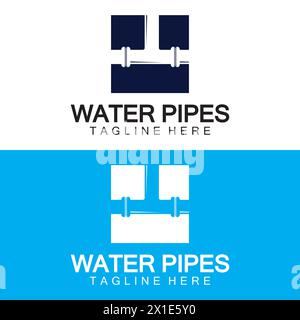Water Pipes logo icon design template - Vector Stock Vector