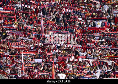 Florence, Italy. 15th Apr, 2024. Genoa CFC's supporters during ACF Fiorentina vs Genoa CFC, Italian soccer Serie A match in Florence, Italy, April 15 2024 Credit: Independent Photo Agency/Alamy Live News Stock Photo