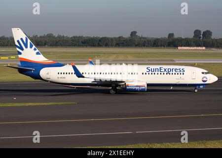 SunExpress Germany Boeing 737-800 with registration D-ASXD on taxiway at Dusseldorf Airport Stock Photo
