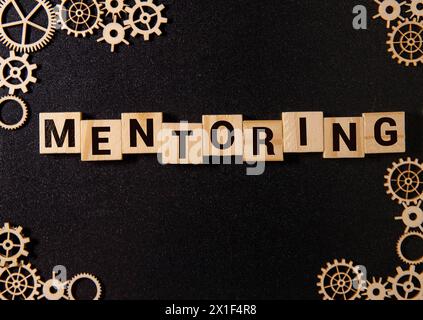 Mentoring, Motivational Business Marketing Words Quotes Concept words lettering typography concept Stock Photo