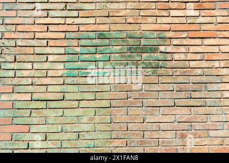 Detalle de una vieja pared hecha con ladrillos, fondo textura Stock Photo