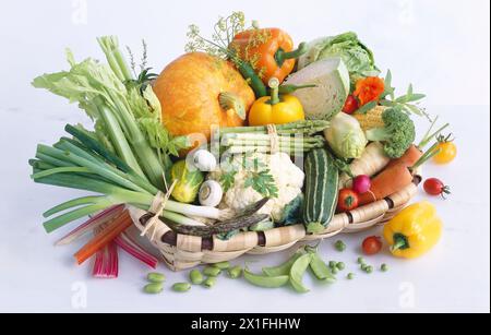 Basket of vegetables. Stock Photo
