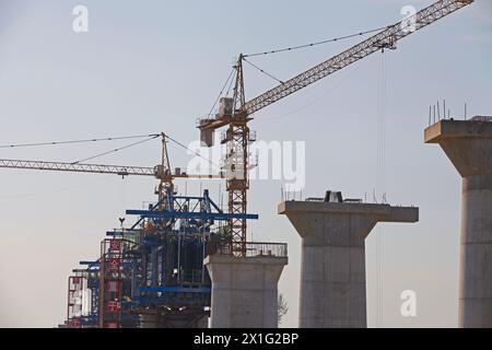 The bridge is under construction Stock Photo