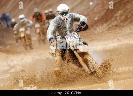 Erzberg Rodeo takes place from 23 to 26 June 2011 held at the Erzberg and is the largest  Enduro racing competition in the world. In the picture:   Participants during Red Bull Hare Scramble of the offroad race Erzbergrodeo on the Erzberg in Eisenerz on 2011-06-26, Rocket Ride. - 20110626 PD0268 - Rechteinfo: Rights Managed (RM) Stock Photo