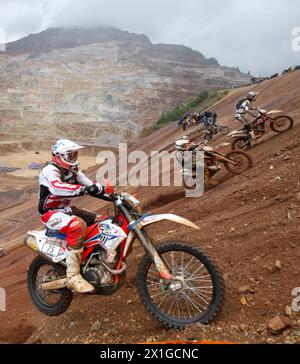 Erzberg Rodeo takes place from 23 to 26 June 2011 held at the Erzberg and is the largest  Enduro racing competition in the world. In the picture:   Participants during Red Bull Hare Scramble of the offroad race Erzbergrodeo on the Erzberg in Eisenerz on 2011-06-26, Rocket Ride. - 20110626 PD0351 - Rechteinfo: Rights Managed (RM) Stock Photo