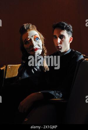 Vienna - Puppet artist and director Nikolaus Habjan during interview with Austria Presse Agentur on 10th January 2013. PICTURE: Nikolaus Habjan with Elfriede Jelinek puppet - 20130110 PD8193 - Rechteinfo: Rights Managed (RM) Stock Photo