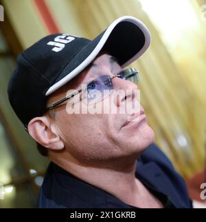 The actor Jean-Claude Van Damme has been interviewed by the Austria Press Agency (APA) in Vienna on 2013/04/16. - 20130416 PD2886 - Rechteinfo: Rights Managed (RM) Stock Photo