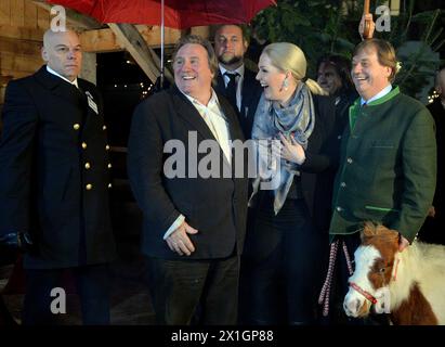 French actor Gerard Depardieu attends the opening of the Christmas Market at Aiderbichl Estate in Henndorf, Austria, 14 November 2013. - 20131114 PD4415 - Rechteinfo: Rights Managed (RM) Stock Photo
