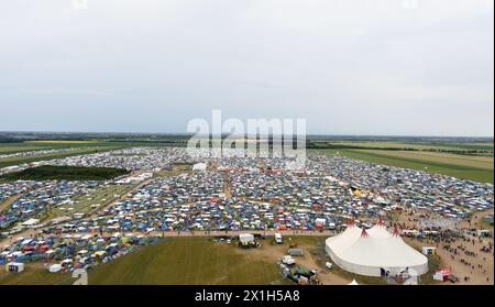 Austrian music festival 'Nova Rock 2016' in Nickelsdorf, Austria, takes place from 9 to 12 June 2016. PICTURE:    aerial view - 20160611 PD7749 - Rechteinfo: Rights Managed (RM) Stock Photo