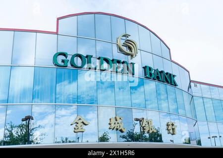 Houston, Texas, USA - April 13, 2024: Golden Bank headquarters in ...