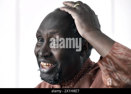 Kenyan writer Ngugi Wa Thiong'o during interview with Austria Presse Agentur in Vienna, Austria, on 3 th May 2017. - 20170504 PD1599 - Rechteinfo: Rights Managed (RM) Stock Photo