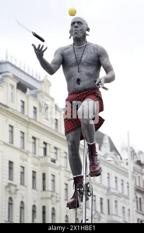 Lucky Diamond Rich during photo session with Austria Presse Agentur in Vienna, Austria, on 14 th March 2018. Lucky Diamond Rich (born Gregory Paul McLaren in 1971) is a New Zealand man who is 'the world's most tattooed person'. He has held the certified Guinness World Record since 2006. - 20180314 PD6100 - Rechteinfo: Rights Managed (RM) Stock Photo