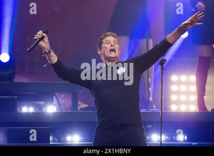 American actor, singer, producer, and businessman David HASSELHOFF performs during concert at Gasometer in Vienna, Austria, on 3 rd May 2018. - 20180503 PD5338 - Rechteinfo: Rights Managed (RM) Stock Photo