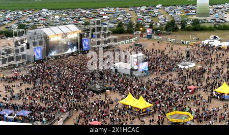 Nova Rock 2018 festival in Nickelsdorf, Austria, June 17 2018. The event runs from June 14 to 17, 2018. PICTURE:   overview - 20180617 PD8171 - Rechteinfo: Rights Managed (RM) Stock Photo