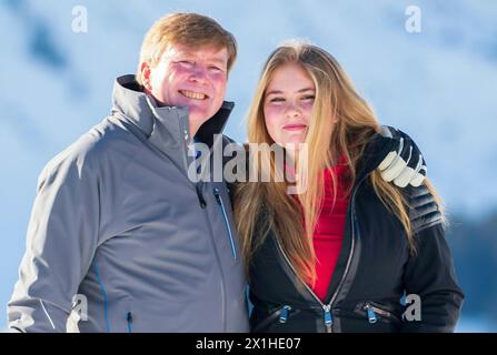 (LtoR) King Willem-Alexander and Princess Catharina-Amalia of the Netherlands during the annual photo call in Lech am Arlberg, Austria, 25 February 2019. The Dutch royal family have spent winter vacations here since 1959. - 20190225 PD2592 - Rechteinfo: Rights Managed (RM) Stock Photo