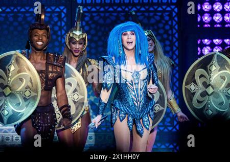 US singer Cher performs on stage during her concert at 'Stadthalle' in Vienna, Austria, on October 7, 2019. - 20191007 PD9584 - Rechteinfo: Rights Managed (RM) Stock Photo