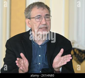 Turkish novelist, screenwriter, academic and recipient of the 2006 Nobel Prize in Literature, Orhan Pamuk  during interview with Austria Presse Agentur in Vienna, Austria, on March 24, 2022. - 20220324 PD2090 - Rechteinfo: Rights Managed (RM) Stock Photo