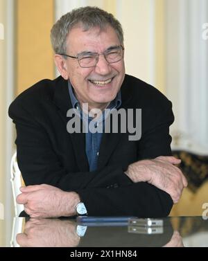 Turkish novelist, screenwriter, academic and recipient of the 2006 Nobel Prize in Literature, Orhan Pamuk  during interview with Austria Presse Agentur in Vienna, Austria, on March 24, 2022. - 20220324 PD2183 - Rechteinfo: Rights Managed (RM) Stock Photo