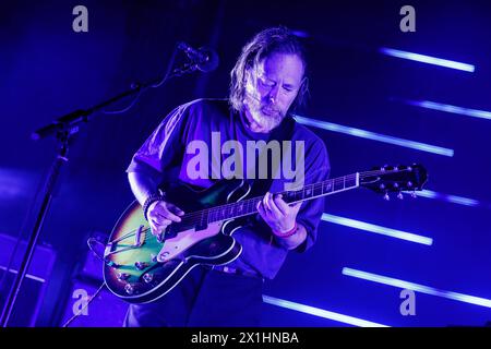 Singer and guitarist Thom Yorke from the band ' The Smile ' during a concert on May 17, 2022 in the Gasometer in Vienna, Austria. - 20220517 PD14171 - Rechteinfo: Rights Managed (RM) Stock Photo