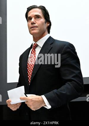 Federal presidential election campaign 2022 - the lawyer and Krone columnist Tassilo Wallentin held a press conference at Café Landtmann in Vienna, Austria, on August 22, 2022, on his candidacy for the election as Federal President in autumn 2022. PHOTO: Tassilo Wallentin - 20220822 PD1077 - Rechteinfo: Rights Managed (RM) Stock Photo