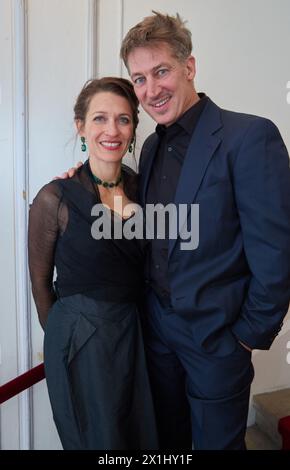 Austrian actor Tobias Moretti with his wife Julia at Nestroy 2017 theatre award at Ronacher in Vienna, Austria, on 13 November 2017. - 20171113 PD5473 - Rechteinfo: Rights Managed (RM) Stock Photo