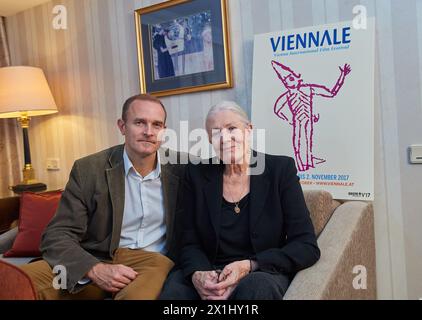 Viennale 2017 - International Film Festival Vienna - Actress Vanessa Redgrave during the presentation of her film 'Sea Sorrow' at Gartenbau Kino in Vienna, Austria, on 26 th October 2017. In the picture: Vanessa Redgrave and her son Carlo Nero. - 20171025 PD13118 - Rechteinfo: Rights Managed (RM) Stock Photo