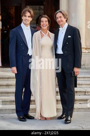 Wedding of Arturo Pacifico Griffini and Sophia Doyle at Belvedere in Vienna, Austria, on 29 th June 2019. PICTURE:   Arturo Pacifico GRIFFINI, Fiona (Swarovski) PACIFICO GRIFFINI GRASSER, Karl Heinz GRASSER - 20190629 PD11425 - Rechteinfo: Rights Managed (RM) Stock Photo